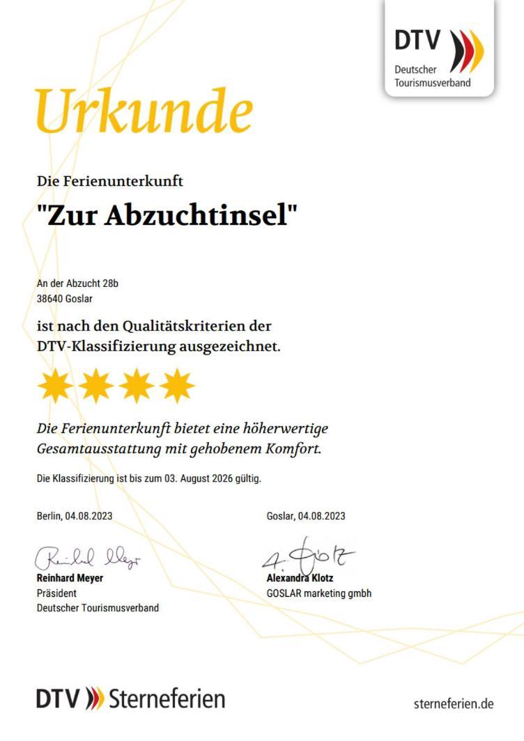 גוסלר Ferienhaus Zur Abzuchtinsel מראה חיצוני תמונה